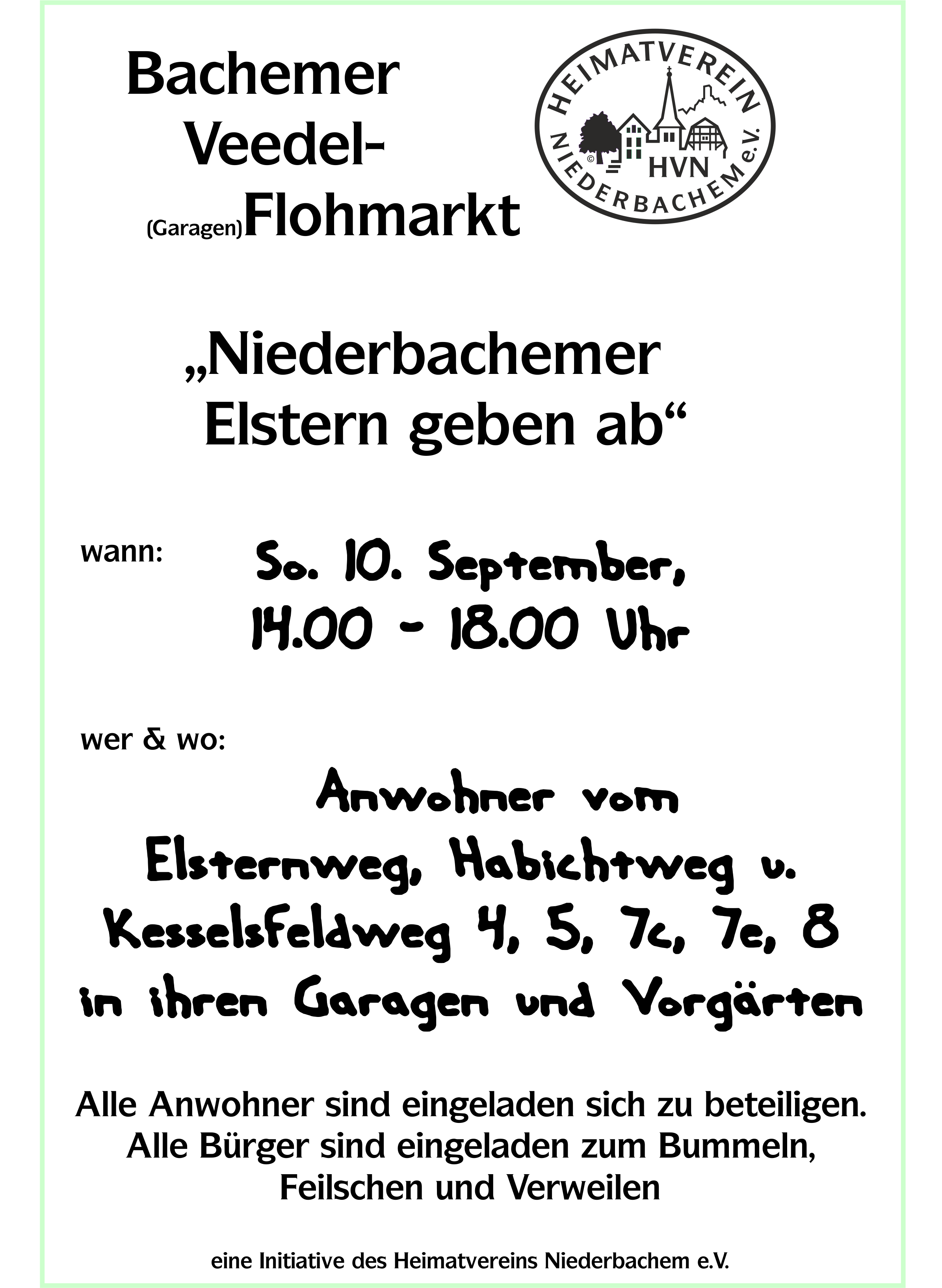 Plakat Veedel-Flohmarkt